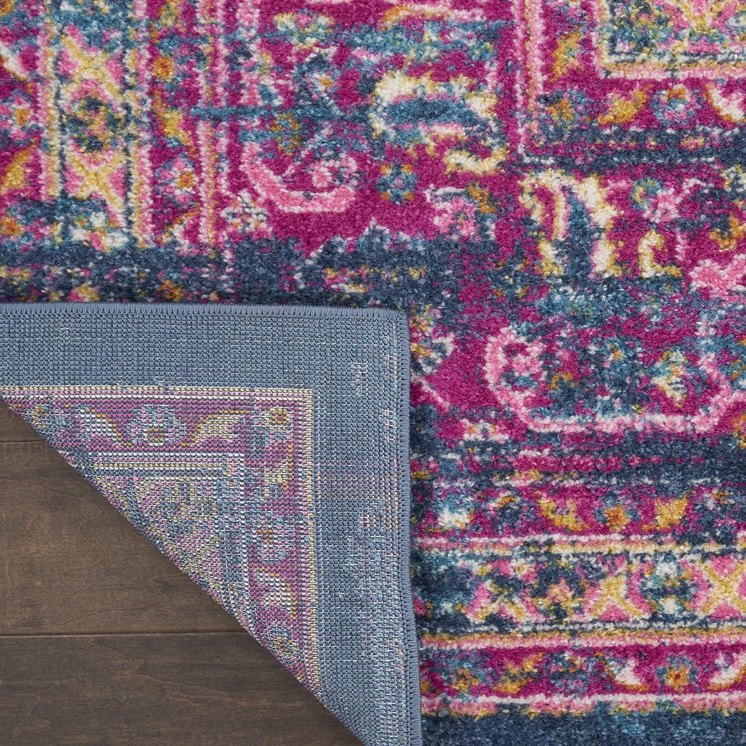 Nourison Passion Medallion Bohemian Indoor Rug Blue 12' x 15'