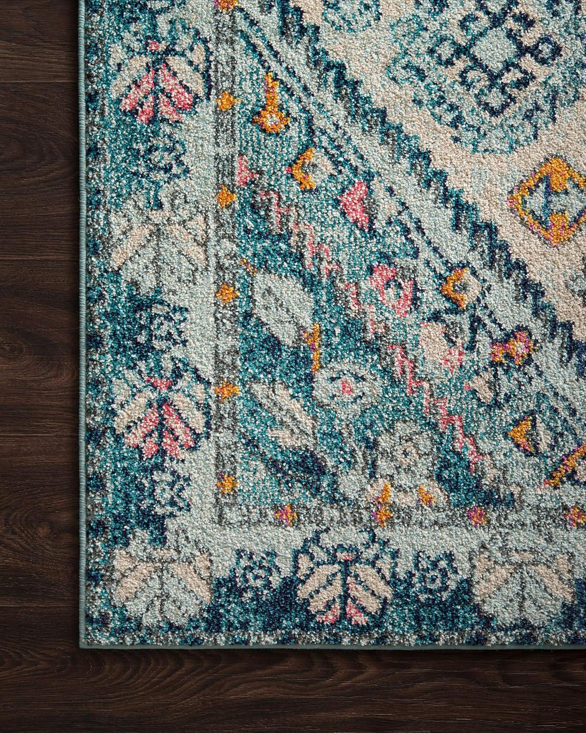 Loloi II Nadia Abstract Aqua / Navy Area Rug