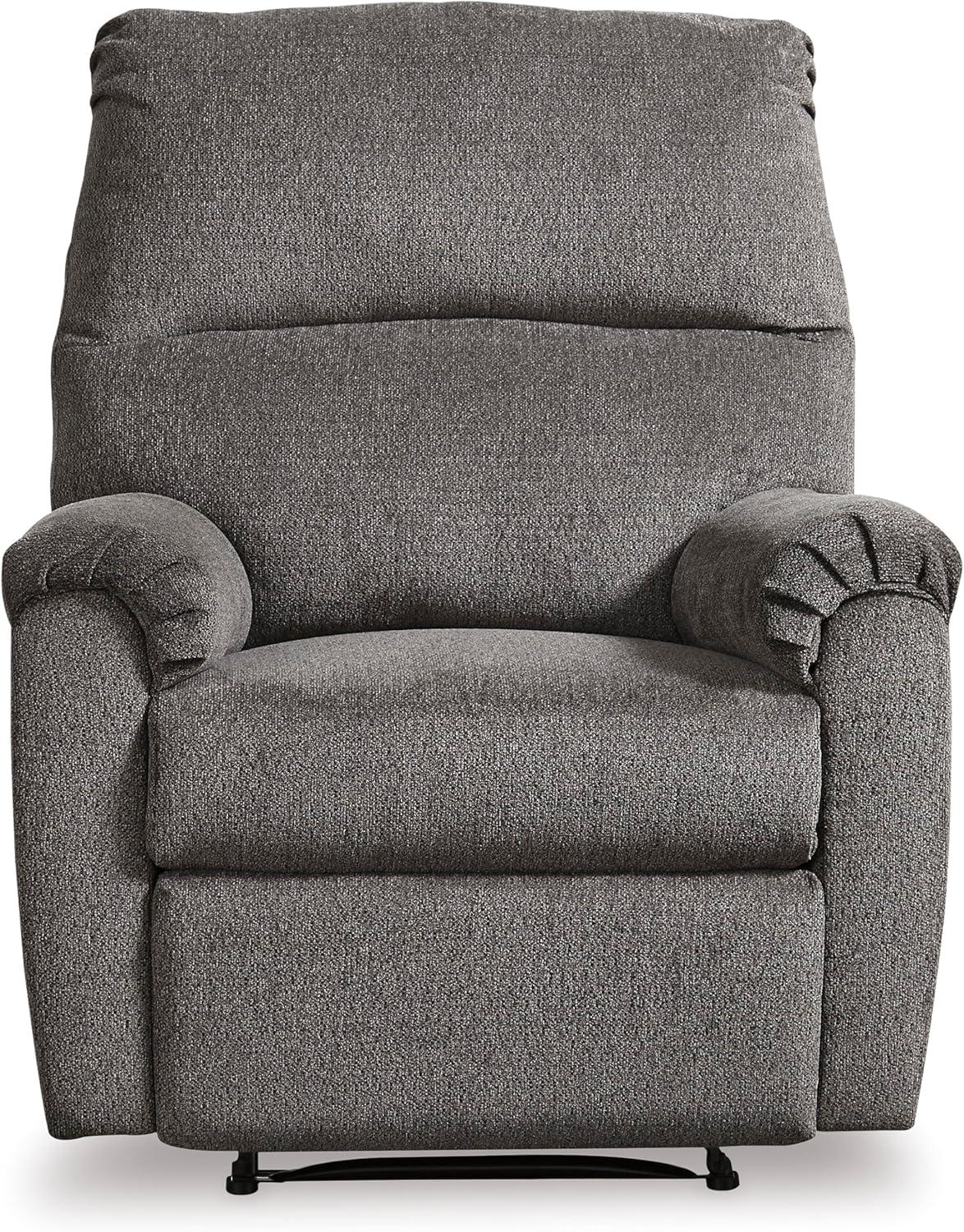 Signature Design by Ashley Nerviano Zero Wall Recliner in Gray