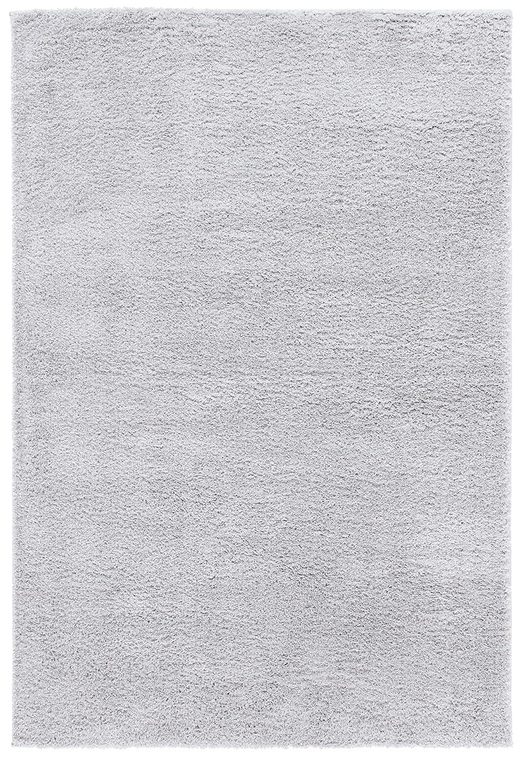 August Shag 500 AUG511 Power Loomed Indoor Area Rug - Light Grey - 5'3"x7'7" - Safavieh