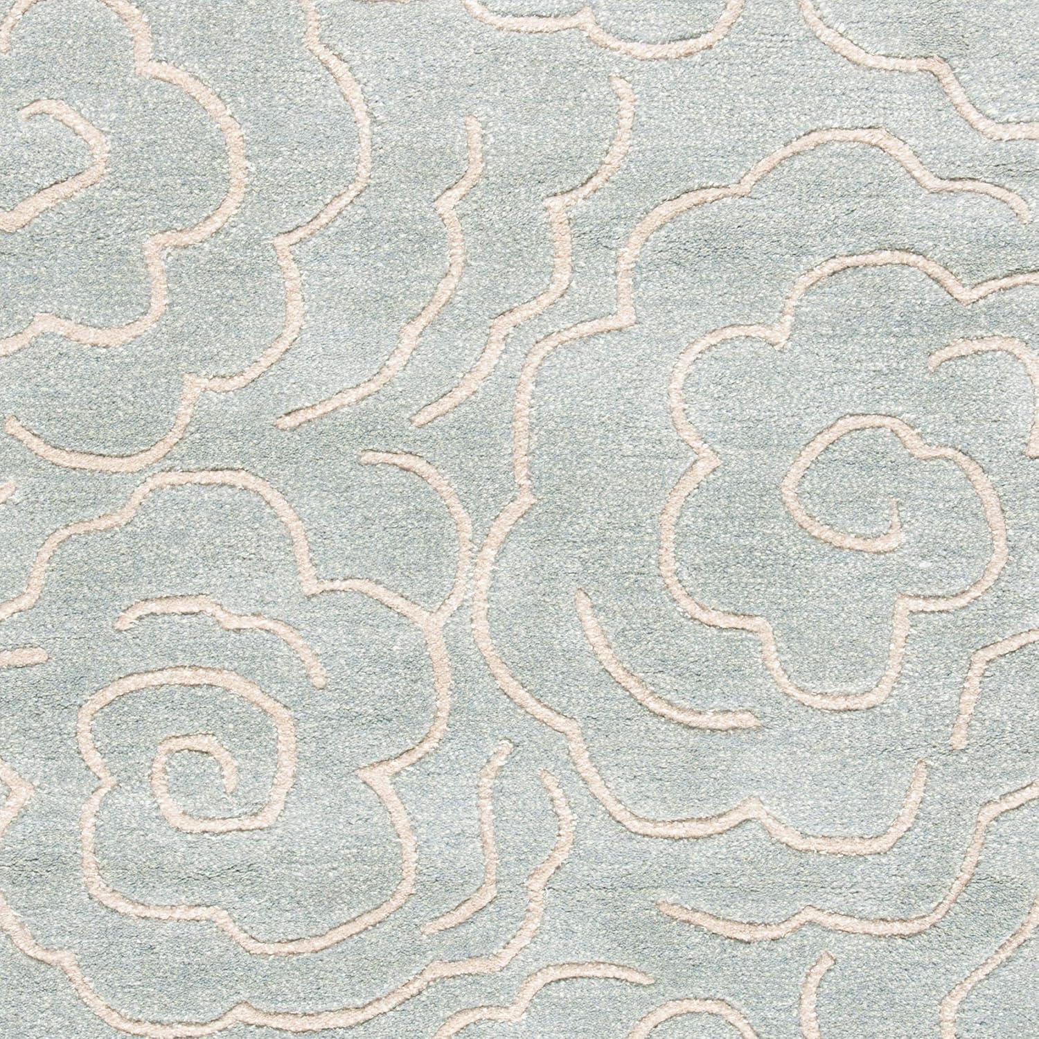 Soho SOH812 Hand Tufted Area Rug - Soft Lt. Blue/Ivory - 7'6"x9'6" - Safavieh.