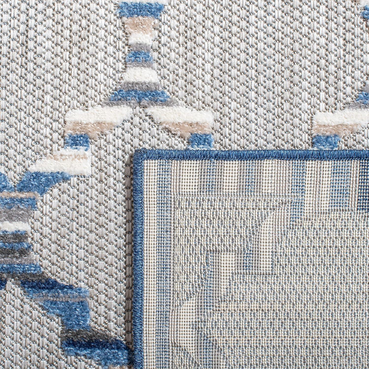 Cabana CBN333 Loomed Indoor Area Rug - Grey/Blue - 9'x12' - Safavieh