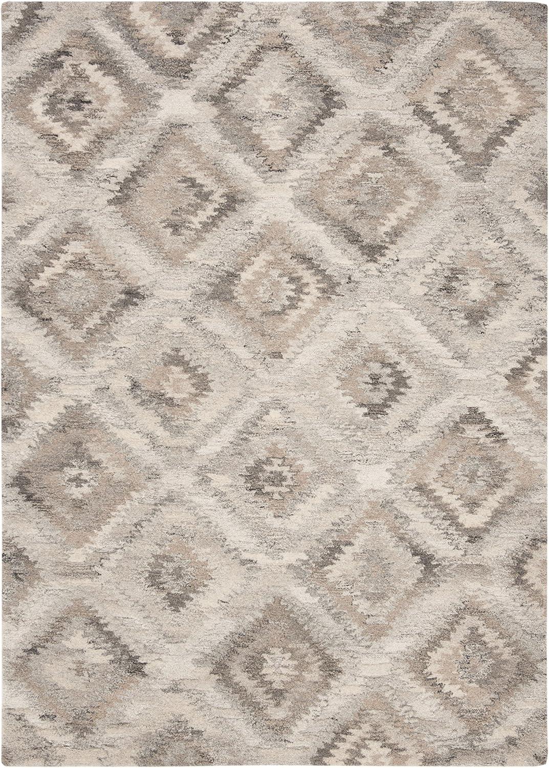 Wyndham WYD802 Hand Tufted Area Rug - Grey/Taupe - 5'x8' - Safavieh.