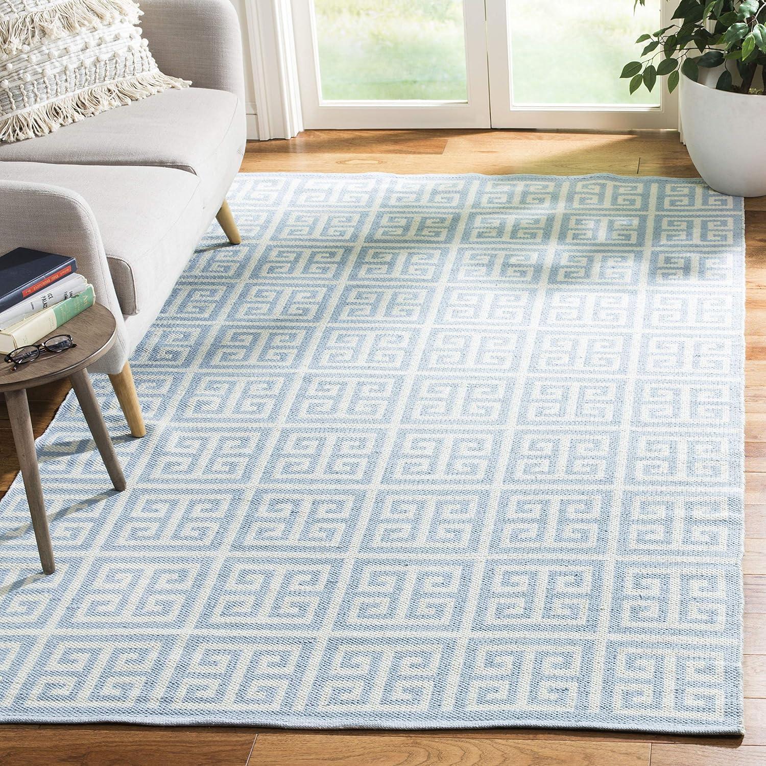 Montauk MTK724 Hand Woven Area Rug - Light Blue/Ivory - 6'x6' - Safavieh.