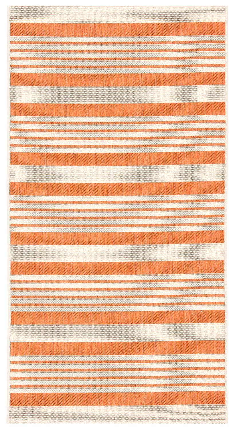 Courtyard CY6062 Power Loomed Indoor/Outdoor Accent Rug - Terracotta/Beige - 2'7"x5' - Safavieh.