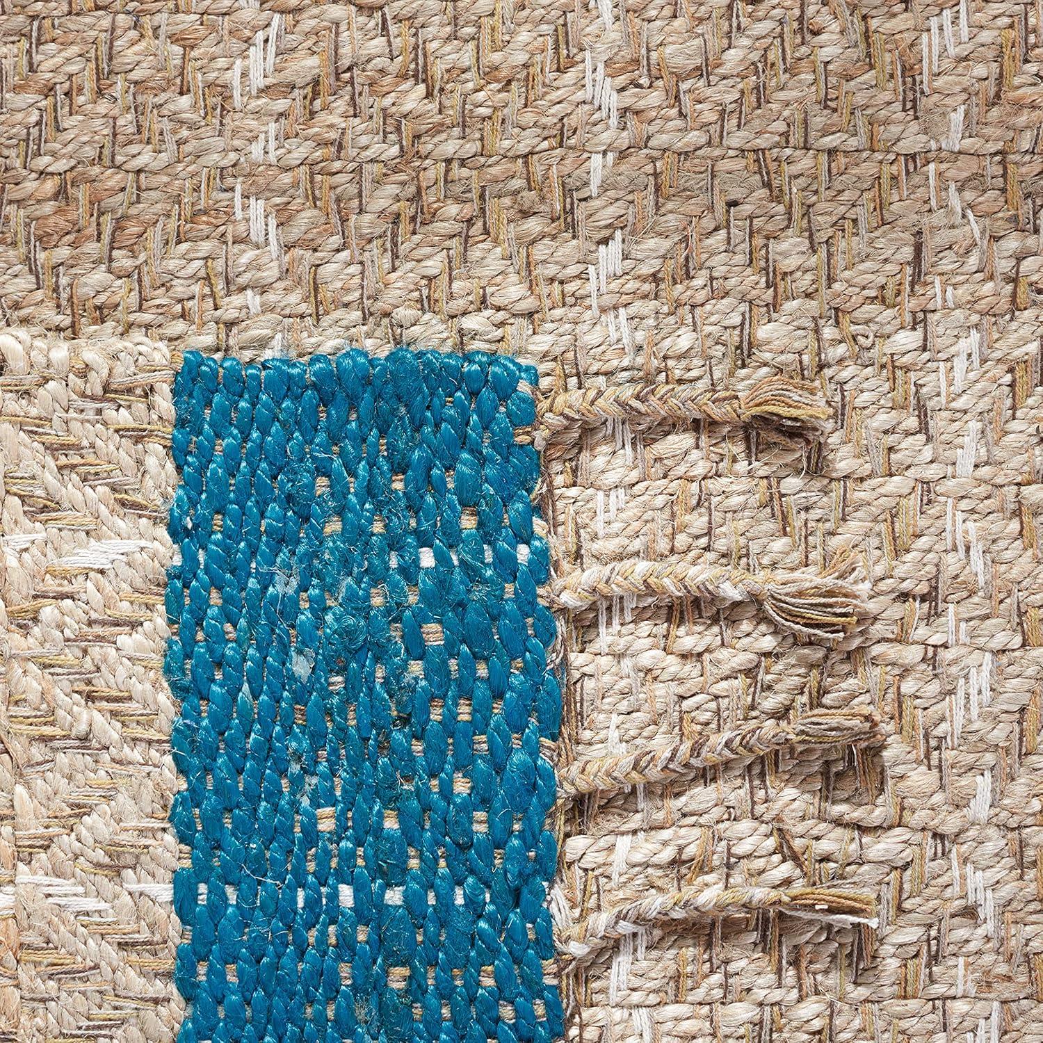 Union Rustic Abbie-J Hand Woven 0.8 Jute 0.2 Cotton Striped Rug