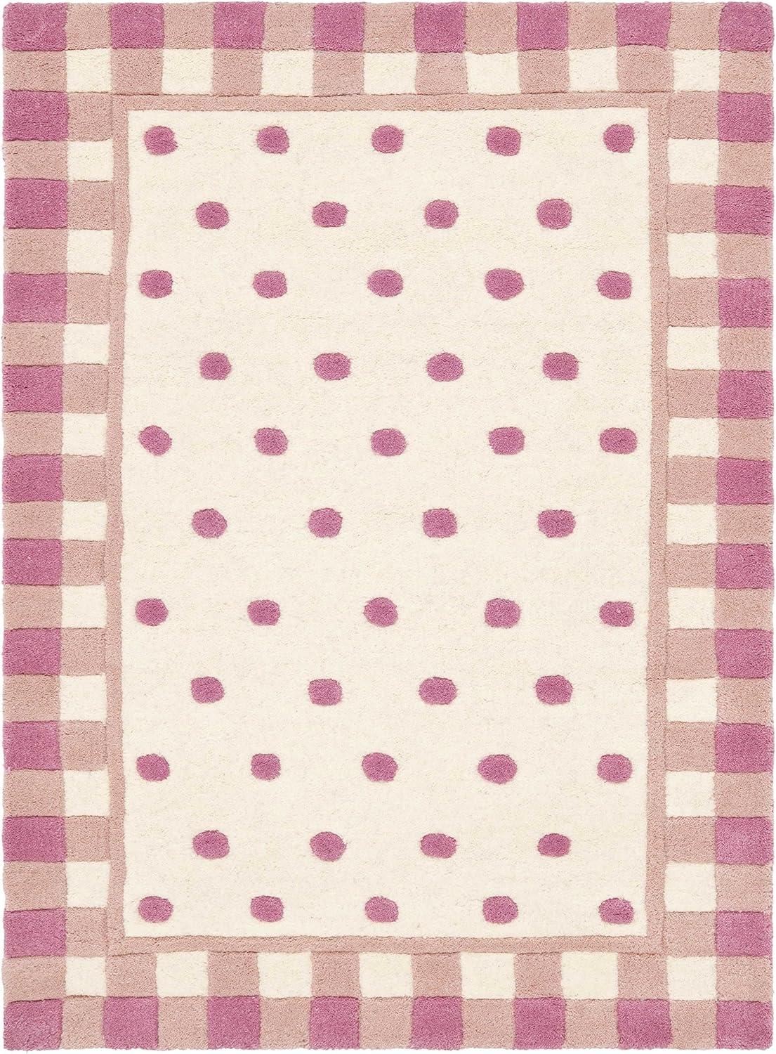 Gorski Hand Knotted Wool Polka Dots Rug