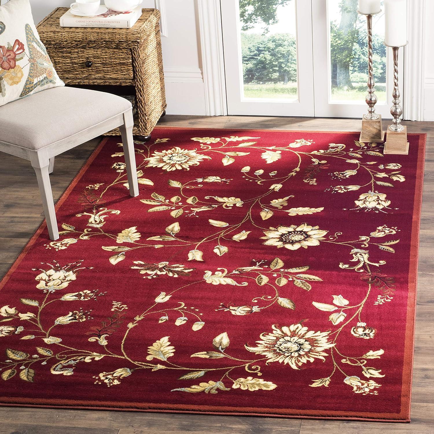 Lyndhurst LNH552 Power Loomed Area Rug - Red/Multi - 8'x11' - Safavieh