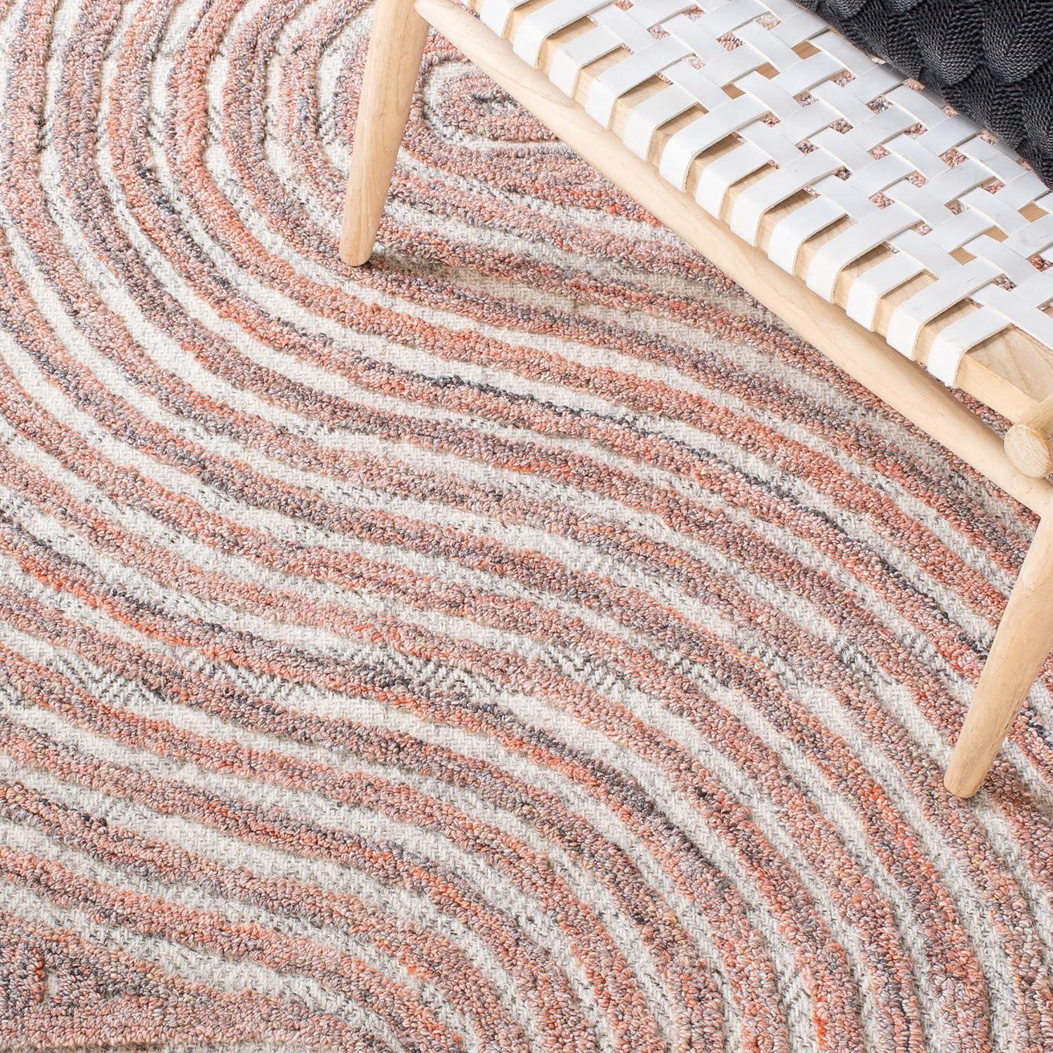 Southampton SHA301 Hand Tufted Indoor Area Rug - Rust - 5'x8'- Safavieh