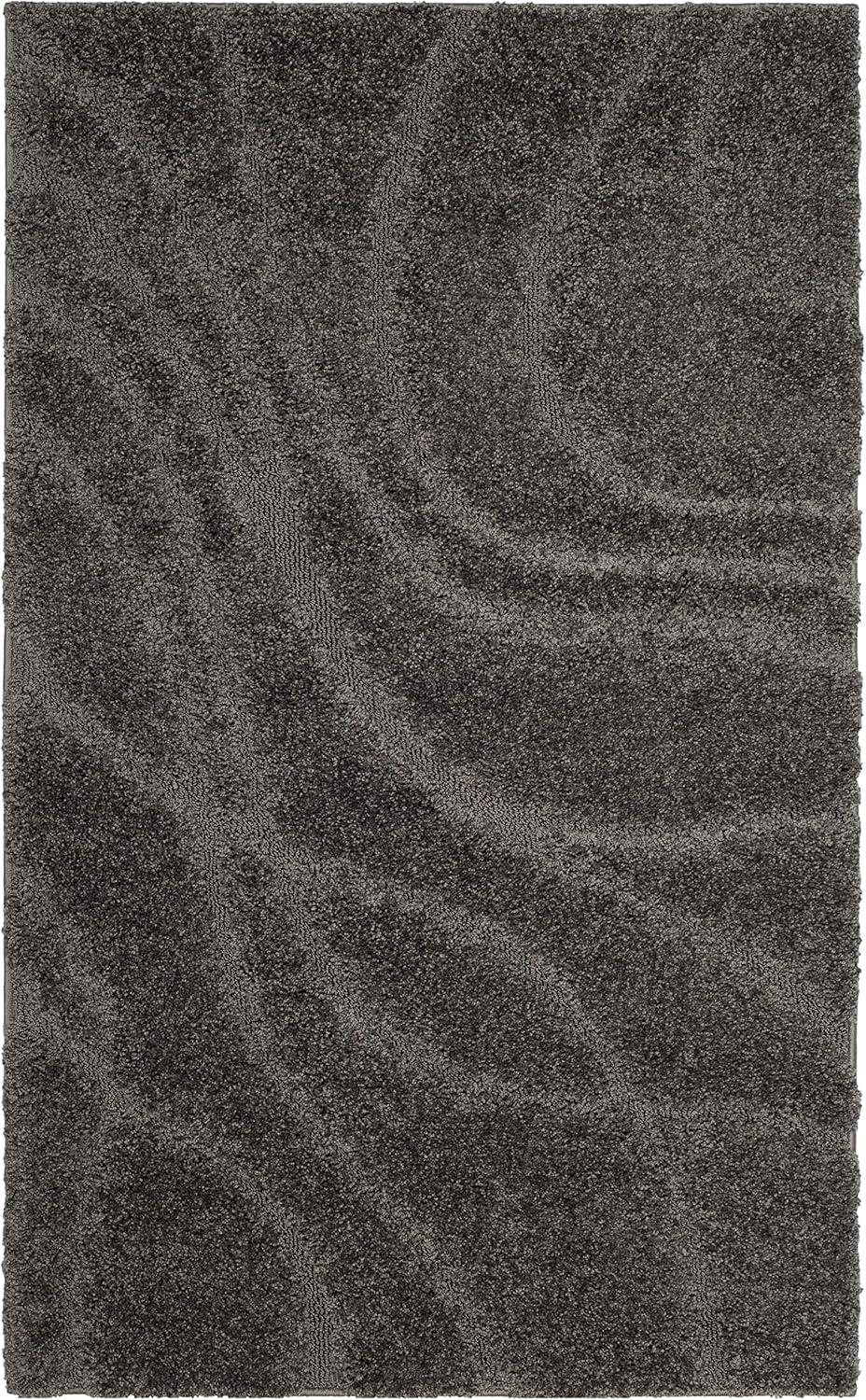 Florida Shag SG471 Power Loomed Indoor Accent Rug - Grey/Grey - 2'3"x4' - Safavieh
