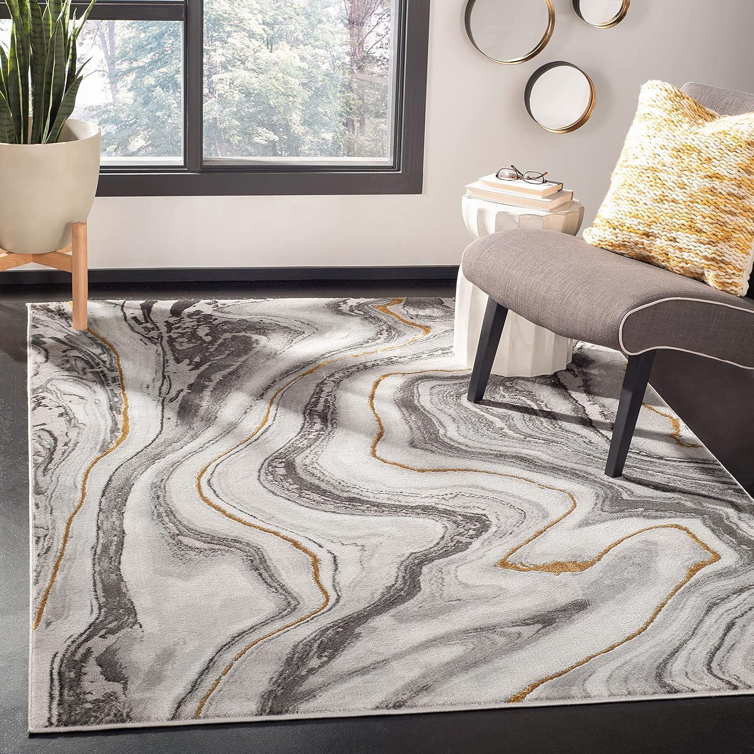 Craft CFT819 Loomed Indoor Area Rug - Grey/Gold - 2'7"x5' - Safavieh