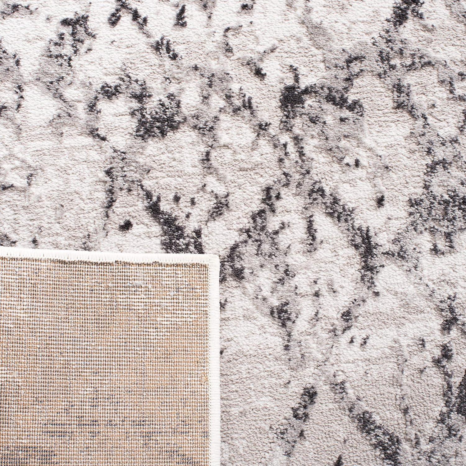 Amelia ALA783 Power Loomed Area Rug  - Grey/Light Grey - 3'x3' - Safavieh.