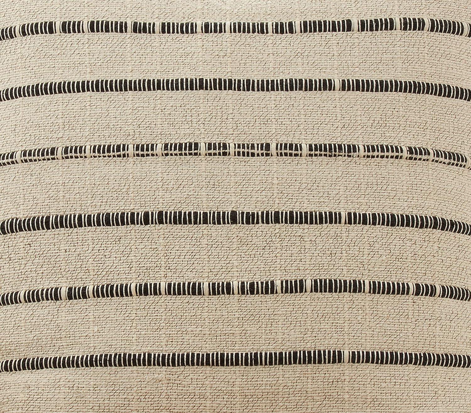 Saro Coralee Collection Striped Cotton Throw Pillow