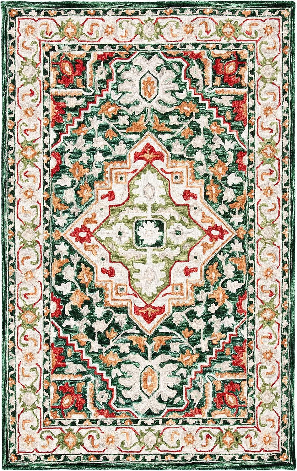 Aspen APN705 Hand Tufted Area Rug - Green/Ivory - 5'x8' - Safavieh.