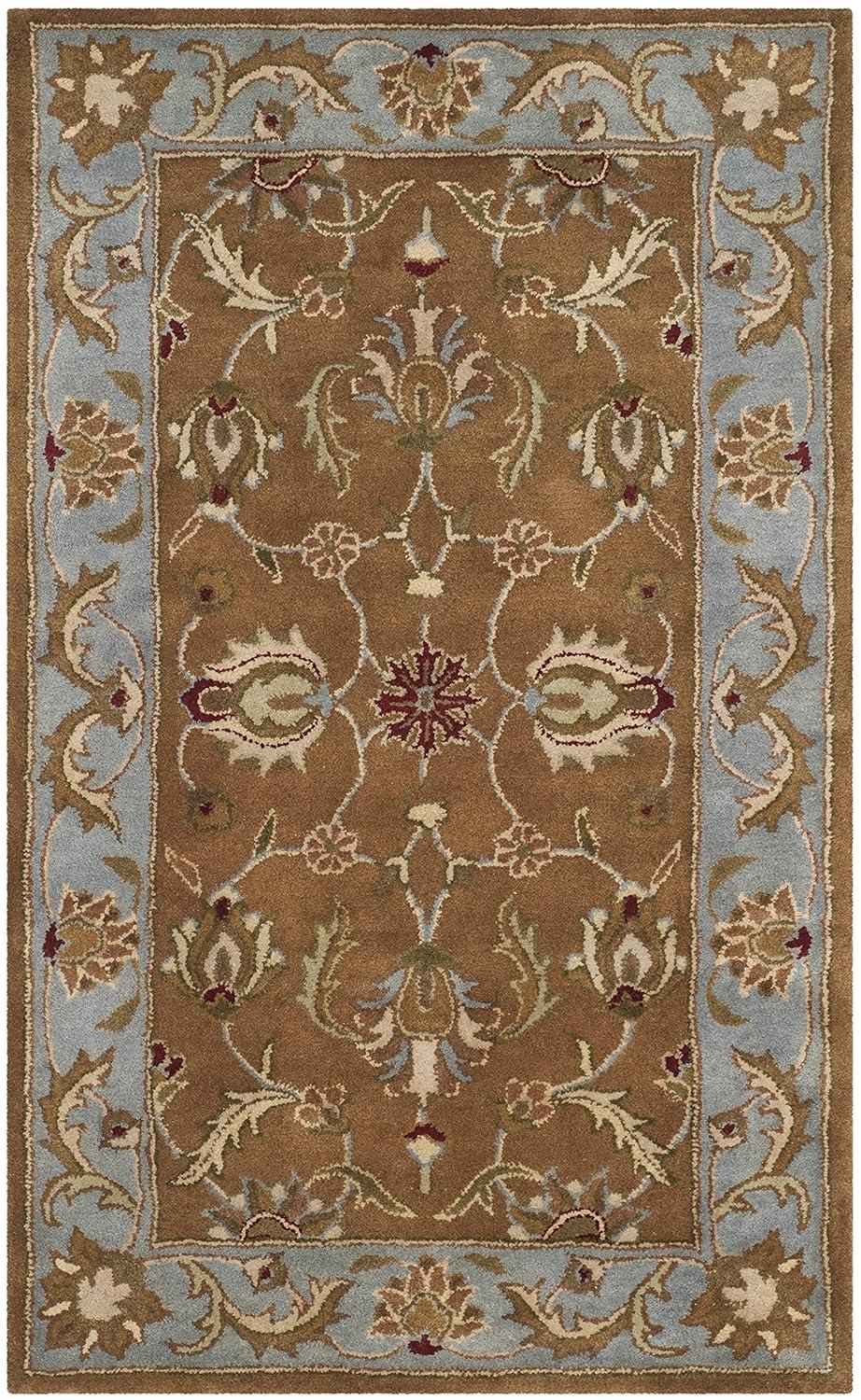 Heritage HG812 Handmade Accent Rug - 2'3"x4' - Brown/Blue - Safavieh