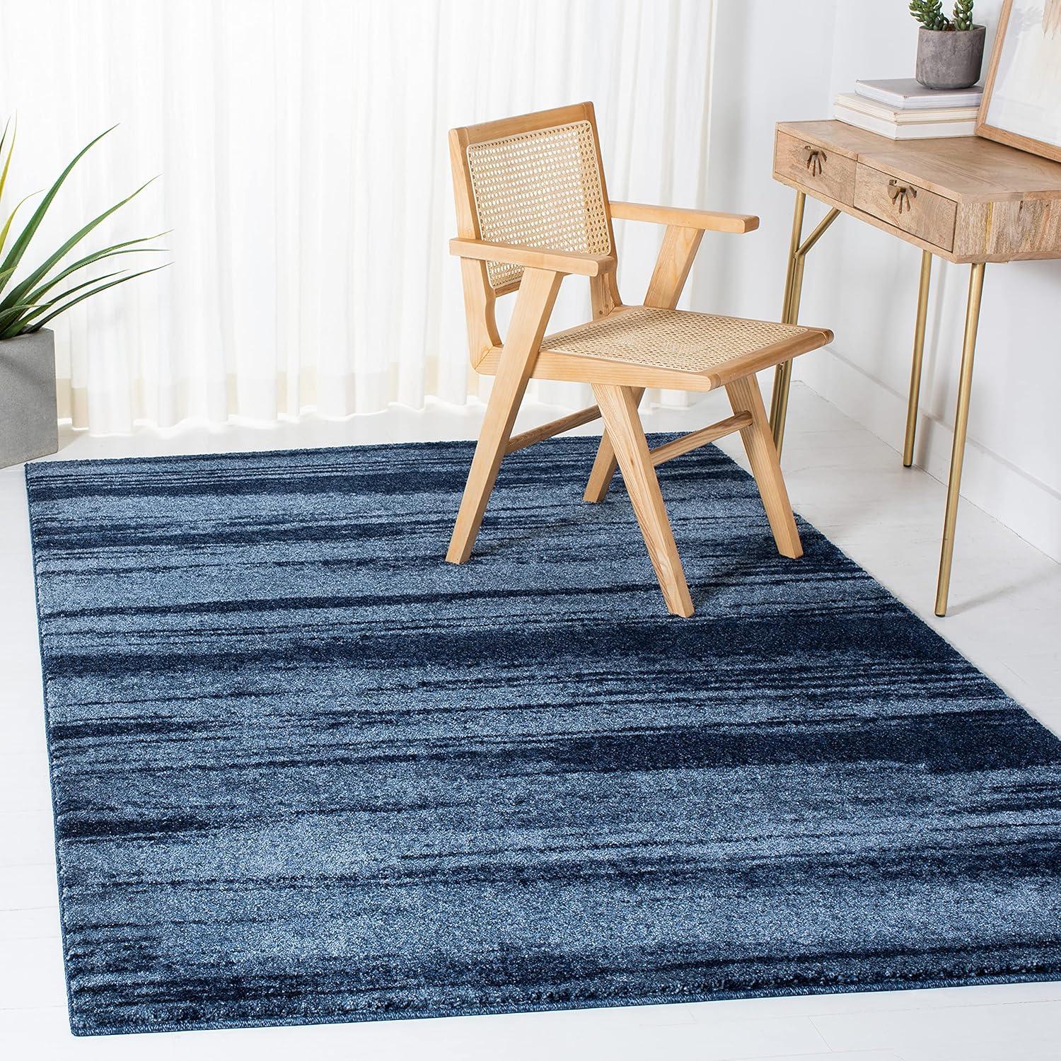 Retro RET2693 Power Loomed Indoor Area Rug - Light Blue/Blue - 5'3"x8' - Safavieh.