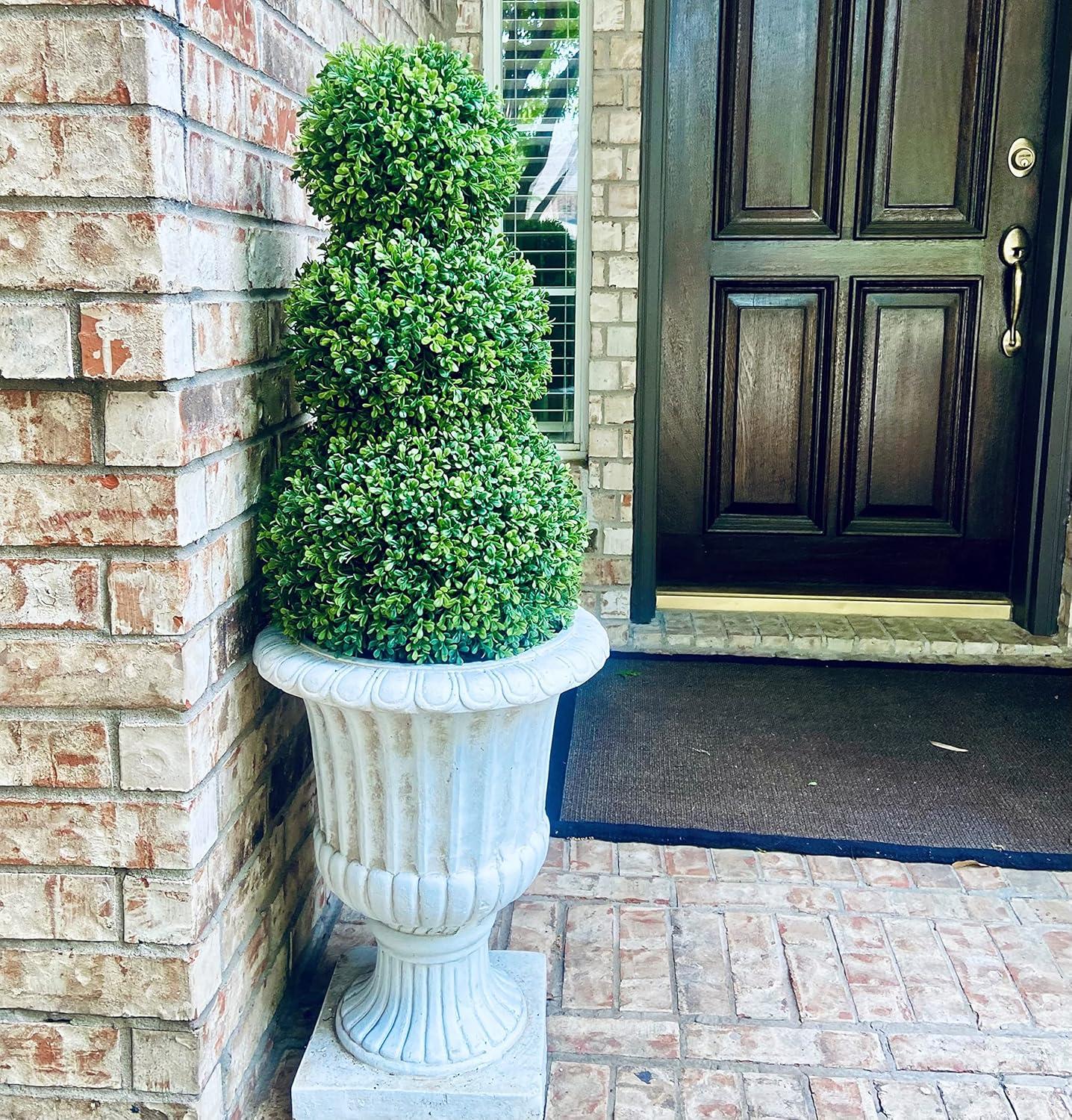 64'' Adjustable Faux Boxwood Topiary in Pot