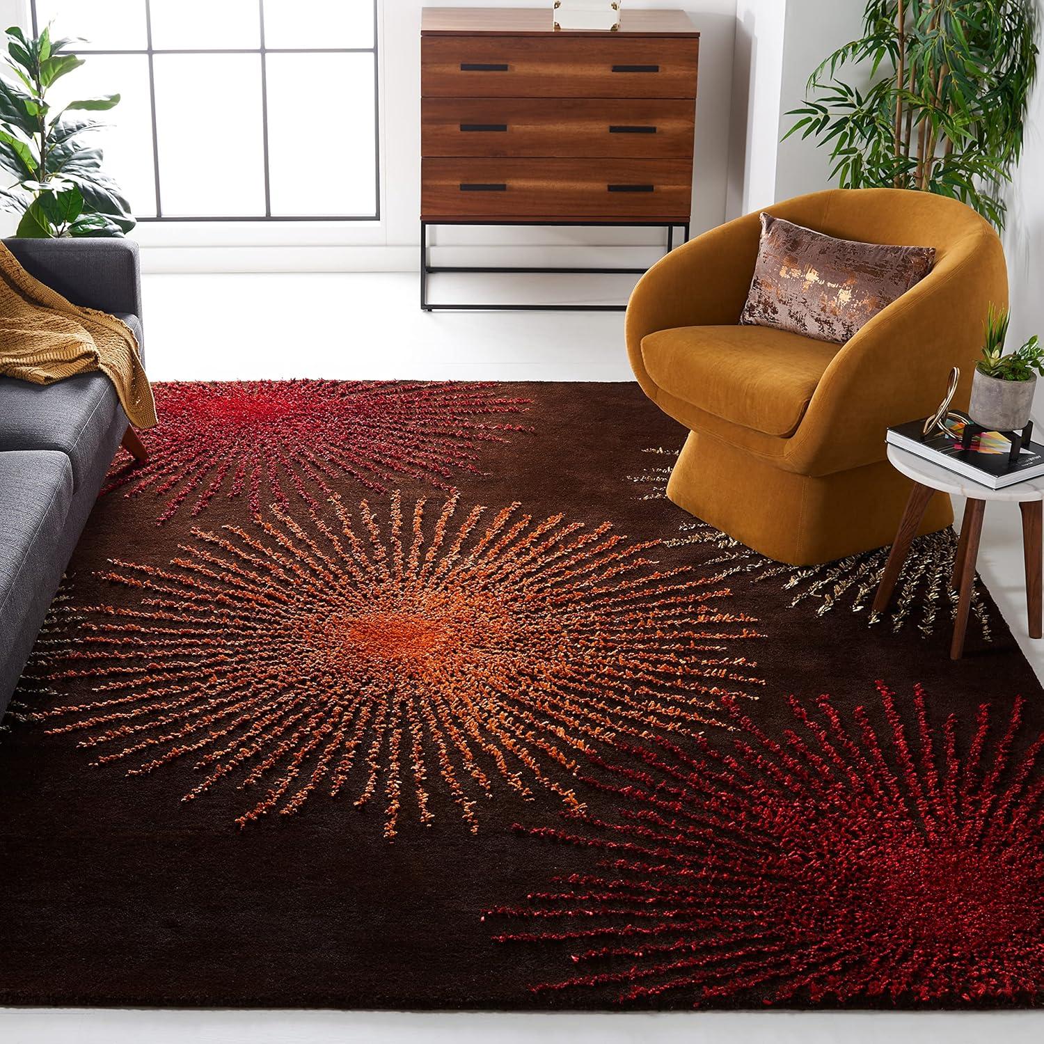 Soho SOH712 Hand Tufted Area Rug - Brown/Multi - 8'3"x11' - Safavieh.