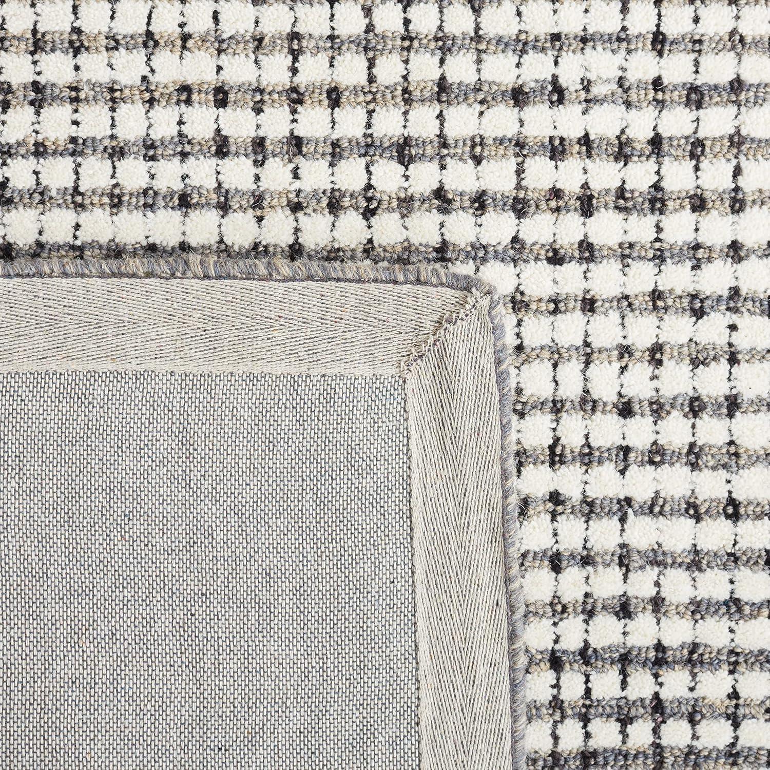 Abstract ABT853 Handmade Indoor Area Rug - Grey/Ivory - 8'x10' - Safavieh