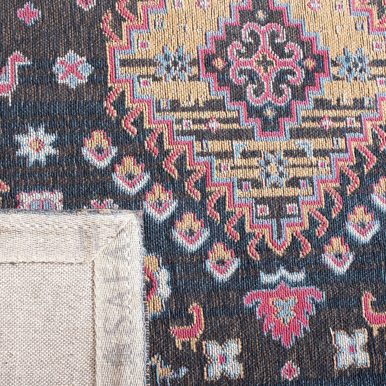 Classic Vintage CLV114 Power Loomed Area Rug - Navy/Pink - 4'x6' - Safavieh.