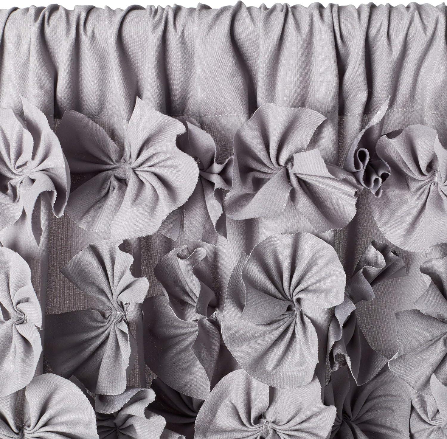 Lush Decor Riley Polyester Semi Sheer Curtain Single Panel