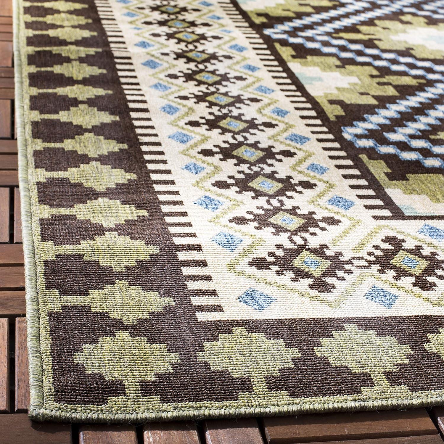 Veranda VER099 Power Loomed Indoor/Outdoor Area Rug - Ivory/Grey - 9'x12' - Safavieh