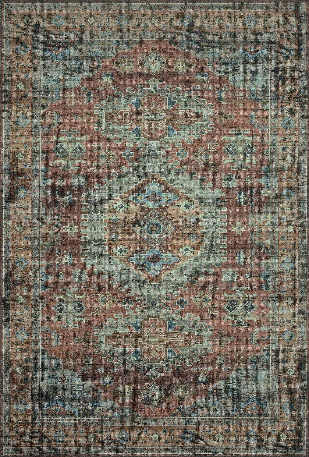 Terracotta Sky Elegance 6' x 9' Low Pile Wool Blend Area Rug