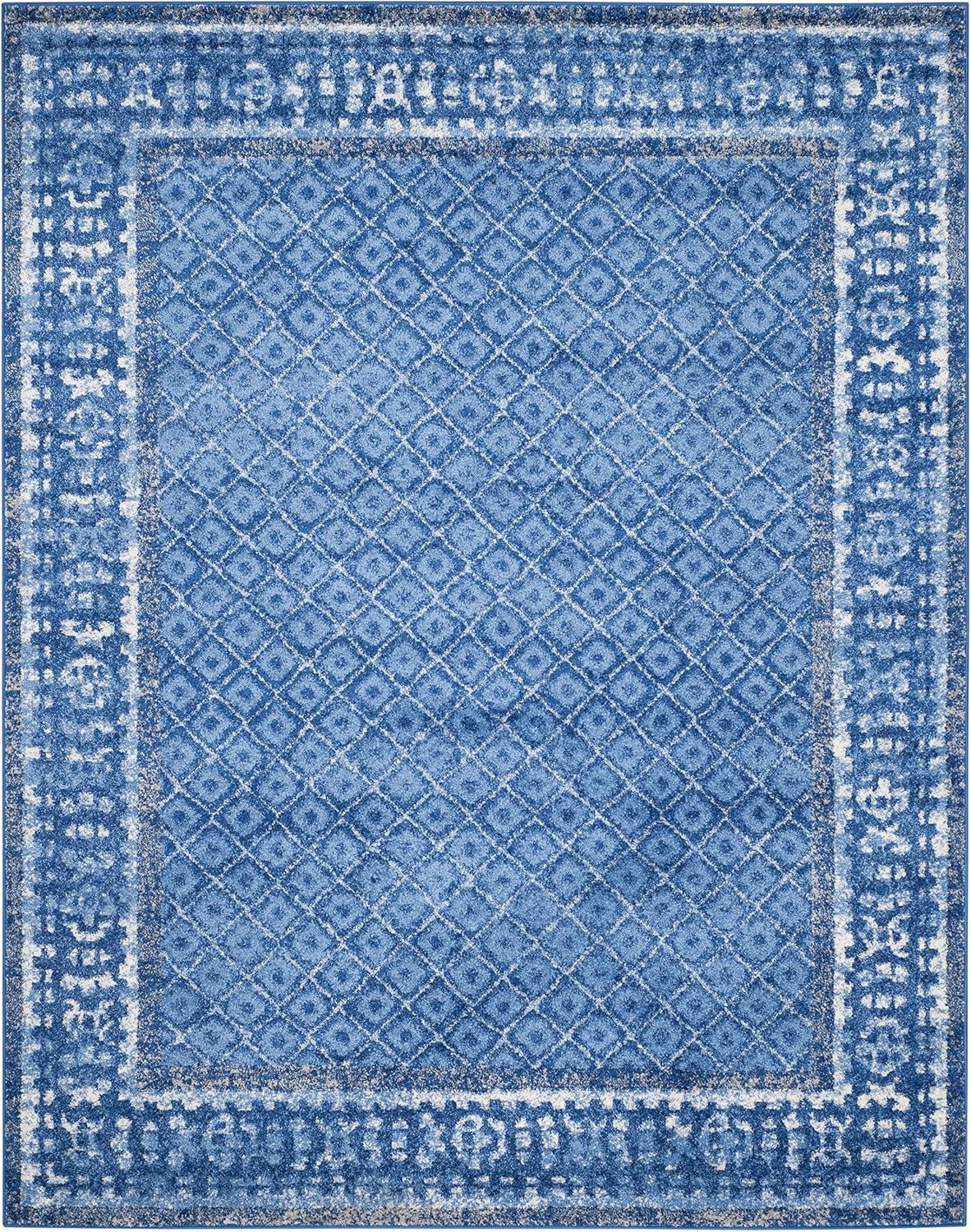 SAFAVIEH Adirondack Royston Traditional Area Rug, Light Blue/Dark Blue, 9' x 12'