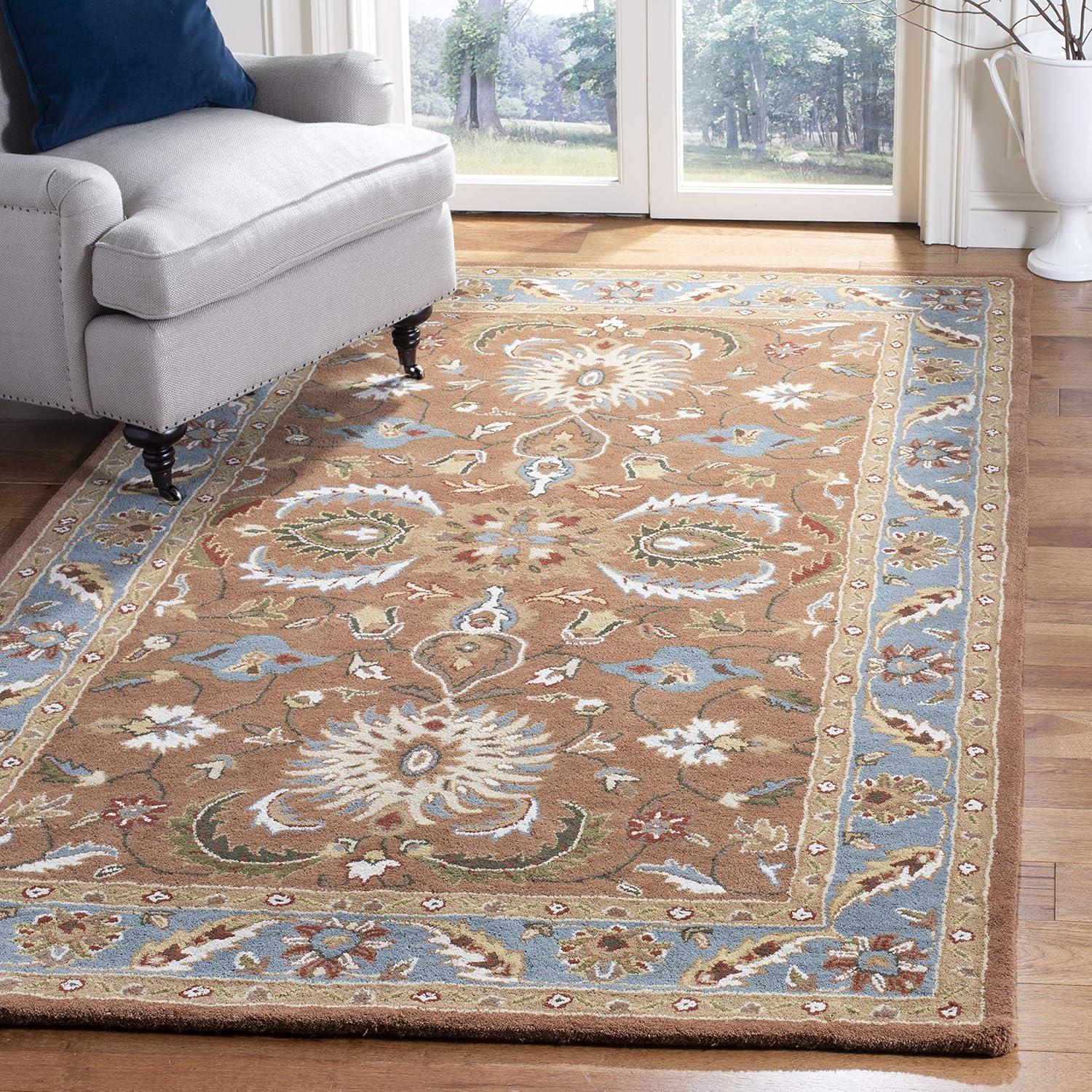 Heritage HG968 Handmade Area Rug - 8'3"x11' - Brown/Blue - Safavieh