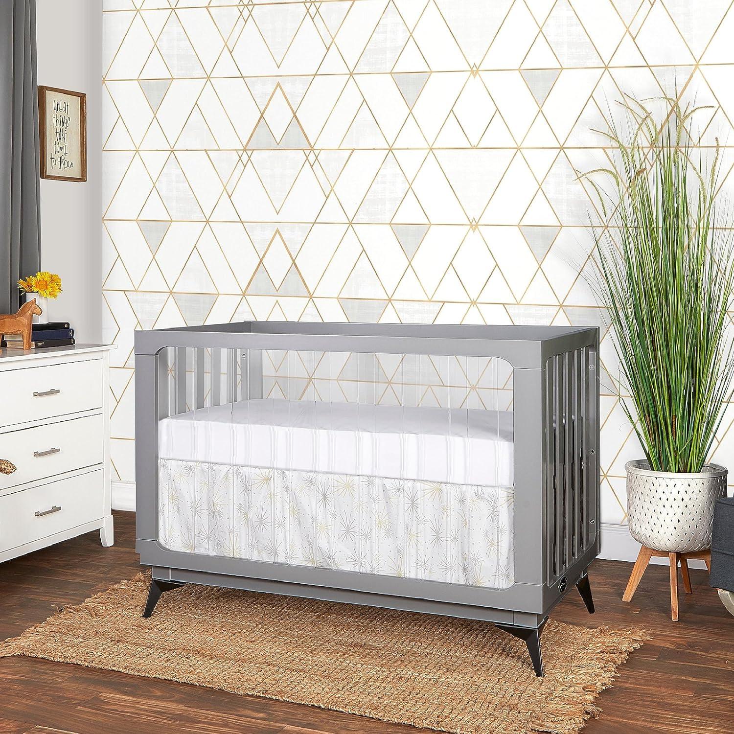 Evolur Acrylic Millennium 4 in 1 Convertible Crib