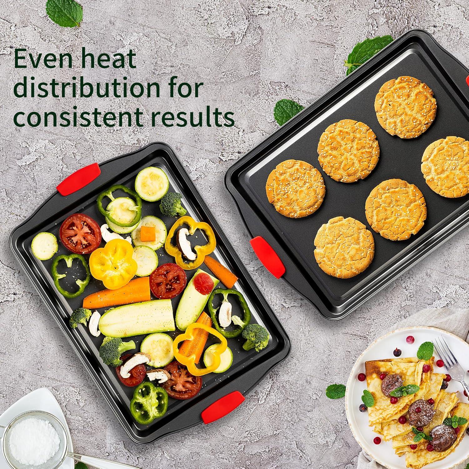 Lifemaster Lifemaster Non-Stick Steel 2 Piece Baking Sheet Set