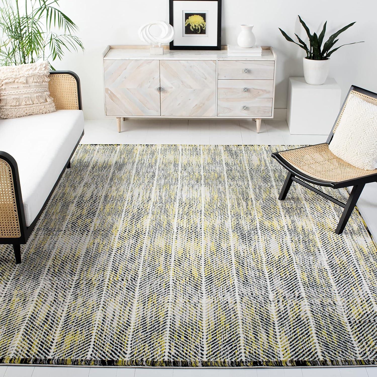 SAFAVIEH Skyler Catriona Striped Area Rug, Grey/Green, 8' x 10'