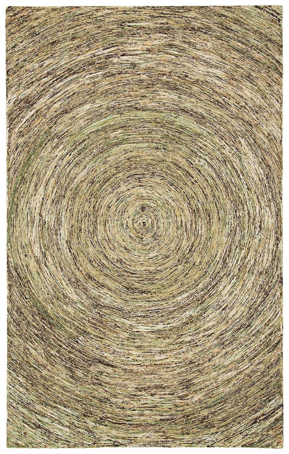 Ikat IKT633 Hand Tufted Area Rug - Green - 4'x6' - Safavieh