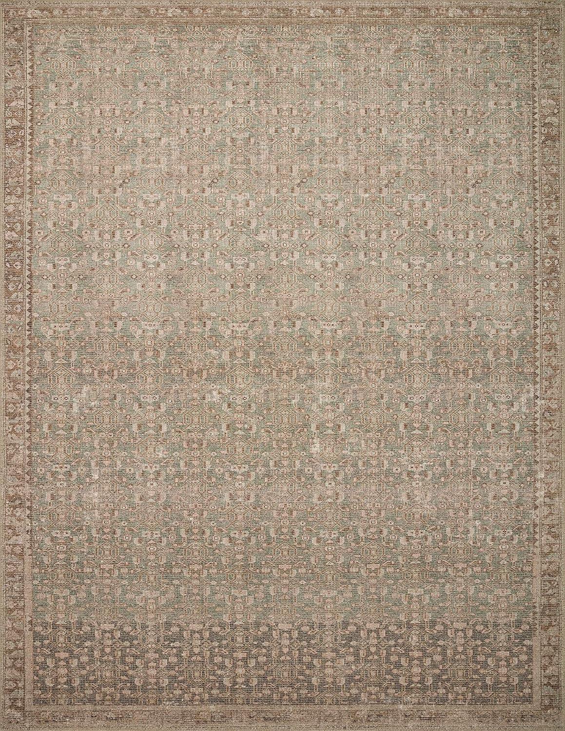 Sage & Bark Square Low-Pile Traditional Area Rug, 18" x 18"