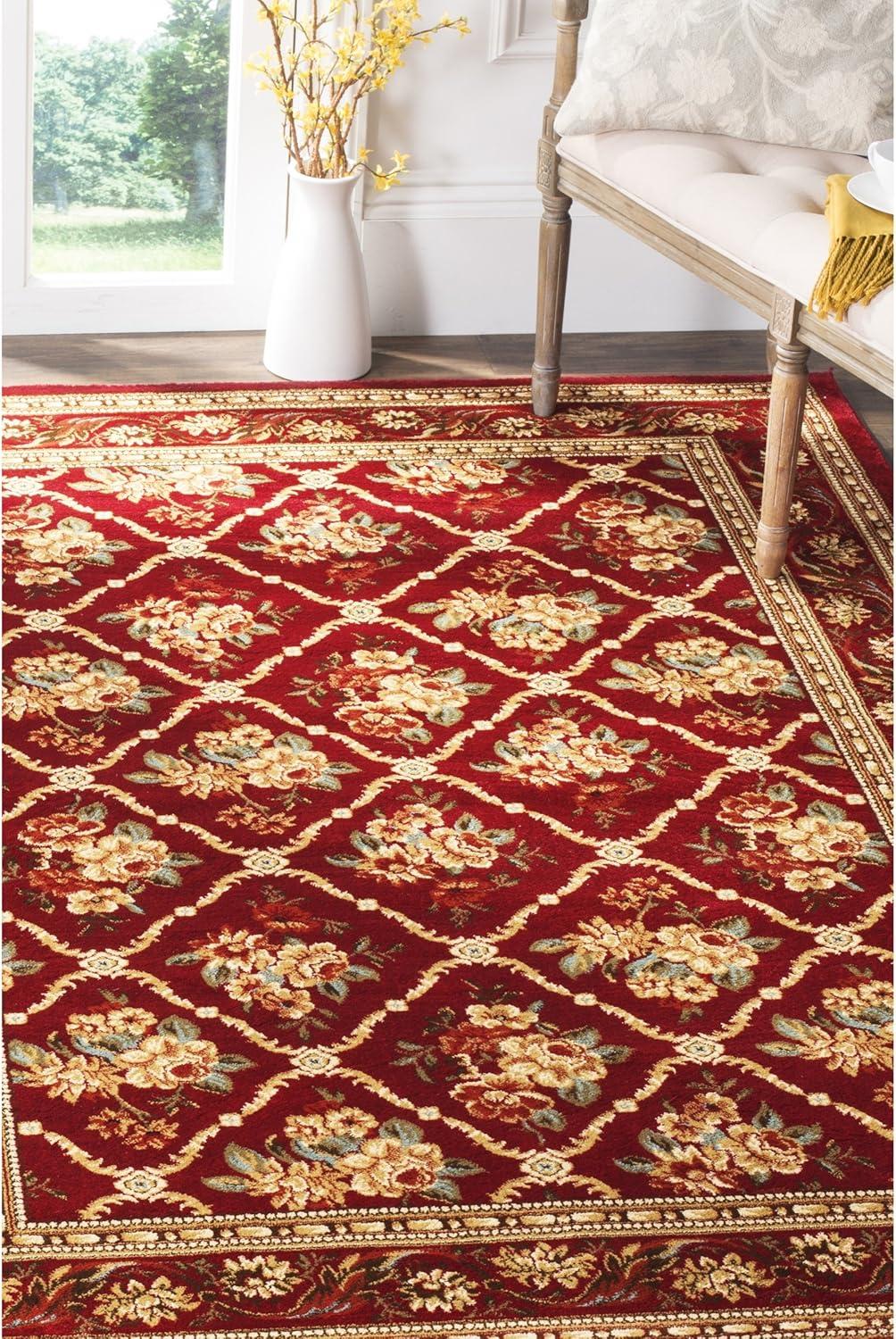 Lyndhurst LNH556 Power Loomed Area Rug - Red/Red - 8'9"x11'9" - Safavieh.