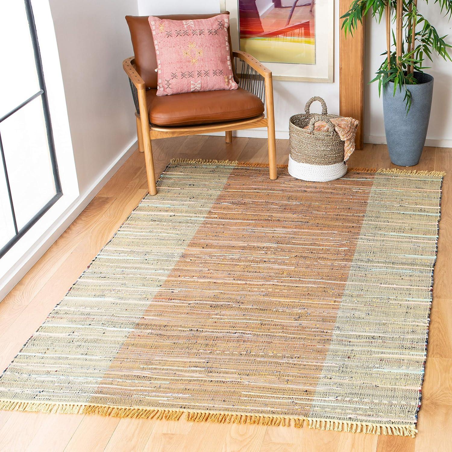 Rag Area Rug RAR122 Hand Woven Area Rug  - Safavieh