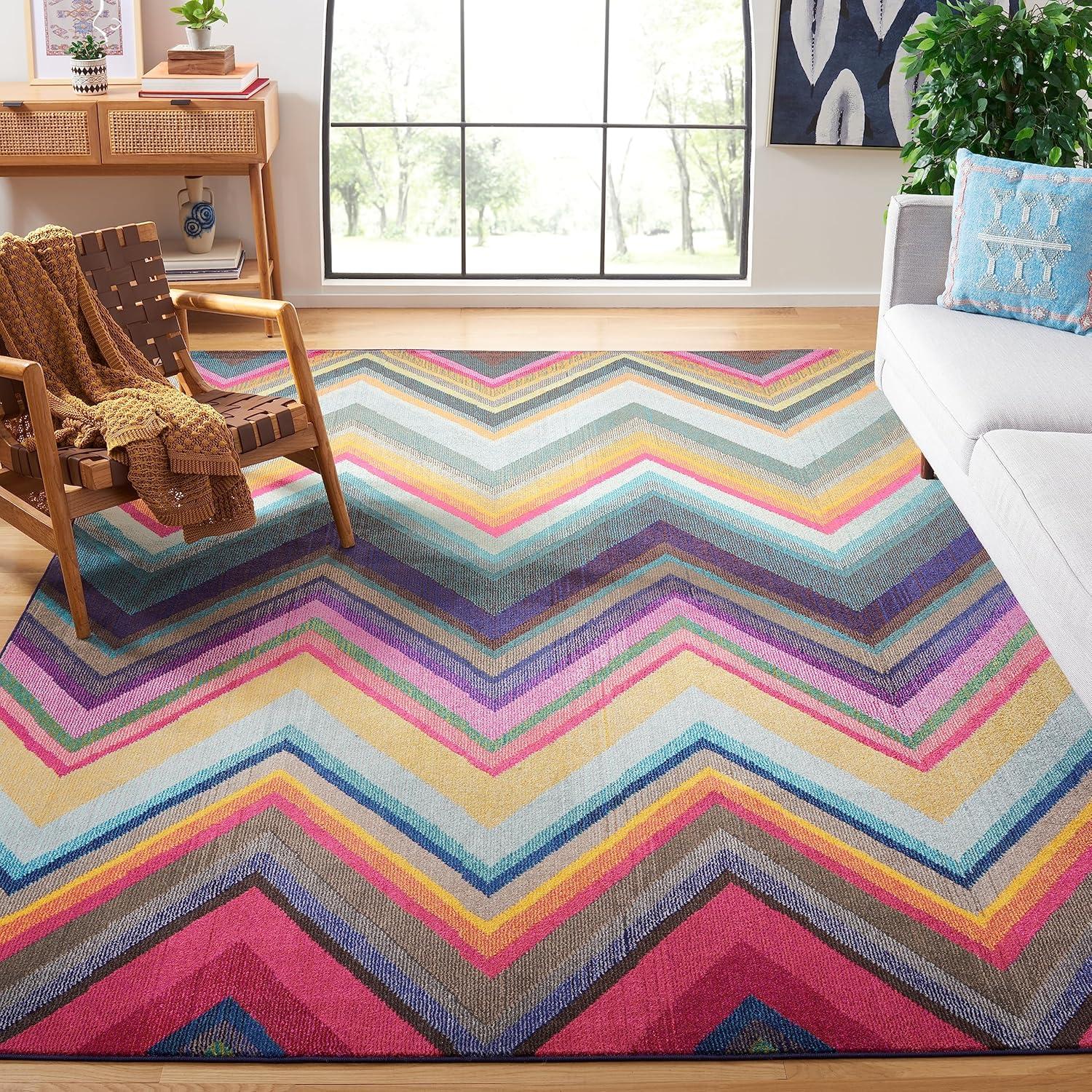 SAFAVIEH Monaco Breana Chevron Area Rug, Multi, 9' x 12'