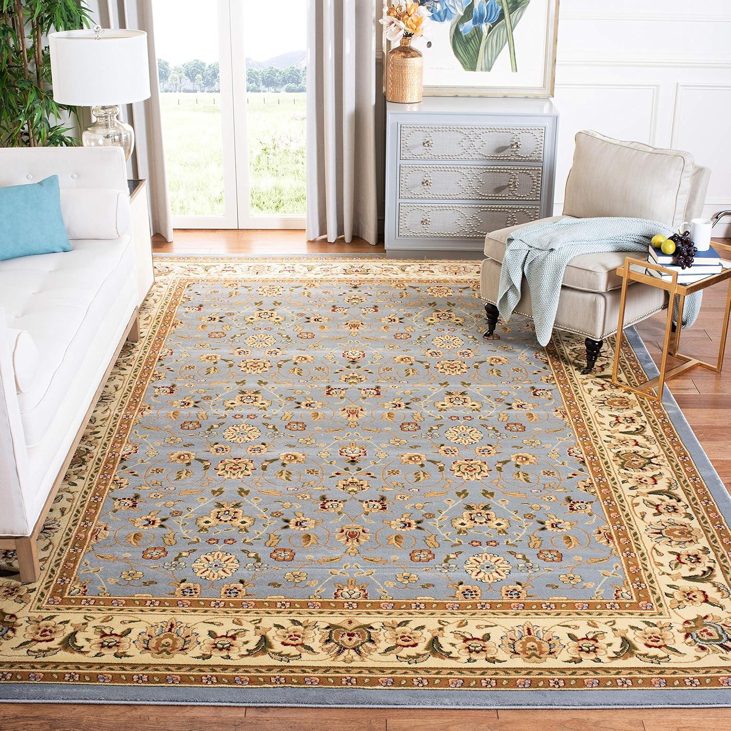 Lyndhurst LNH312 Power Loomed Area Rug - Light Blue/Ivory - 10'x14' - Safavieh