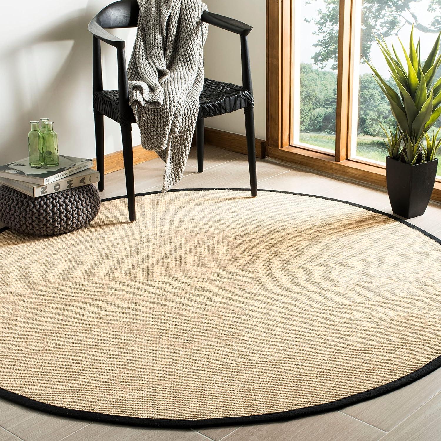 Natural Fiber NF131 Power Loomed Runner Rug - Beige/Black - 2'6"x6' - Safavieh.
