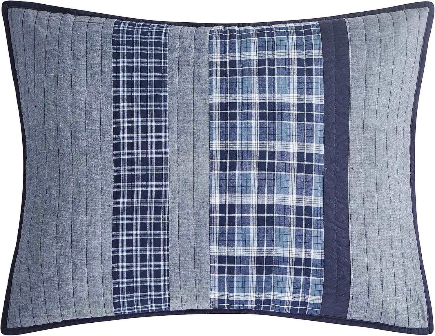 Nautica Adelson Cotton Reversible Navy Quilt