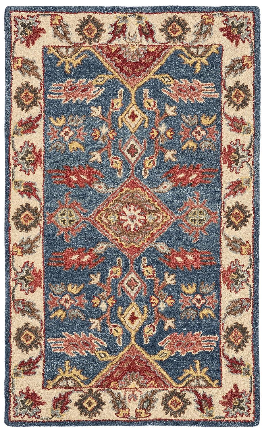 Antiquity AT506 Hand Tufted Area Rug - Blue/Red - 3'x5' - Safavieh.