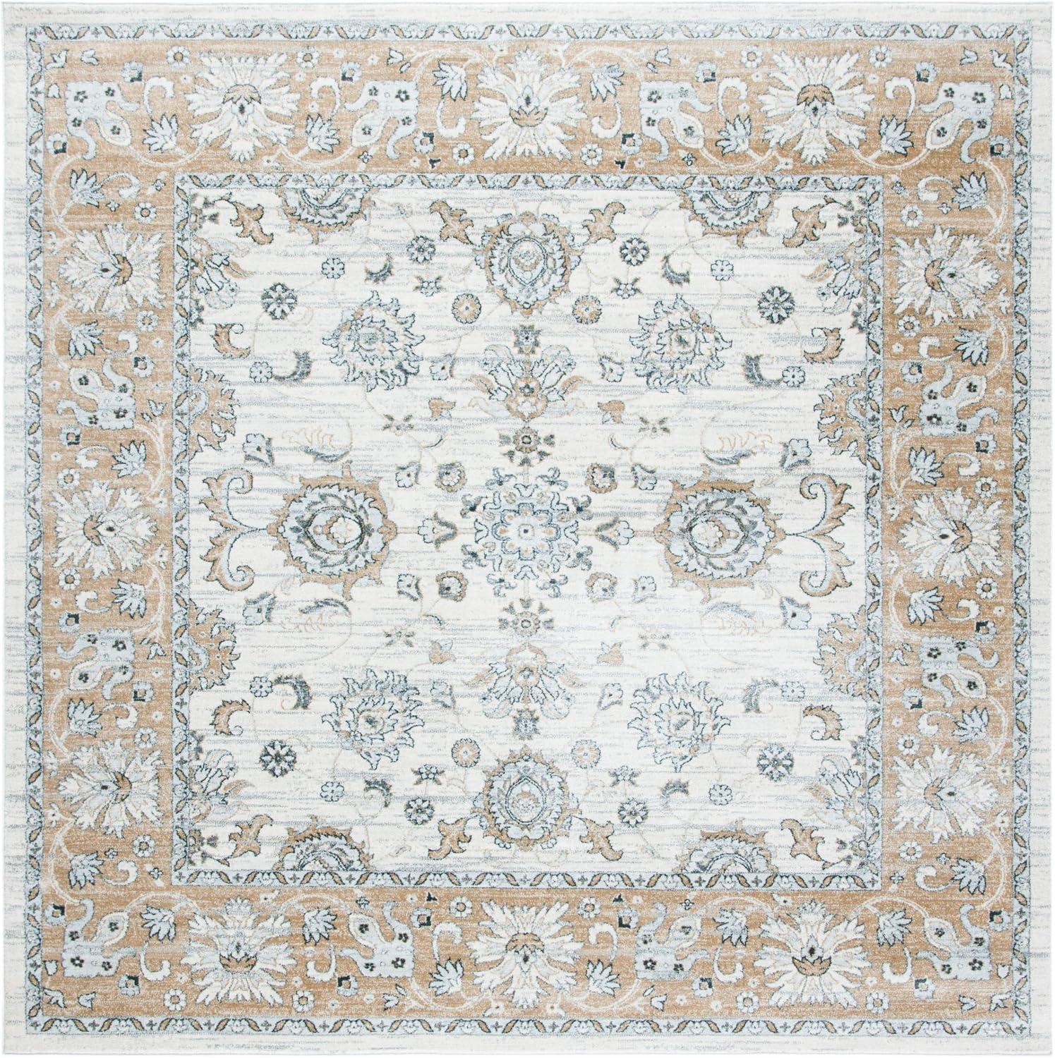 Isabella ISA940 Power Loomed Area Rug - Cream/Beige - 6'7"x6'7" - Safavieh.