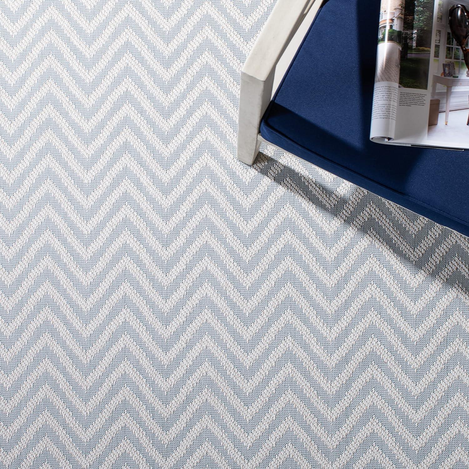 Flatweave Machine Washable Chevron Rug