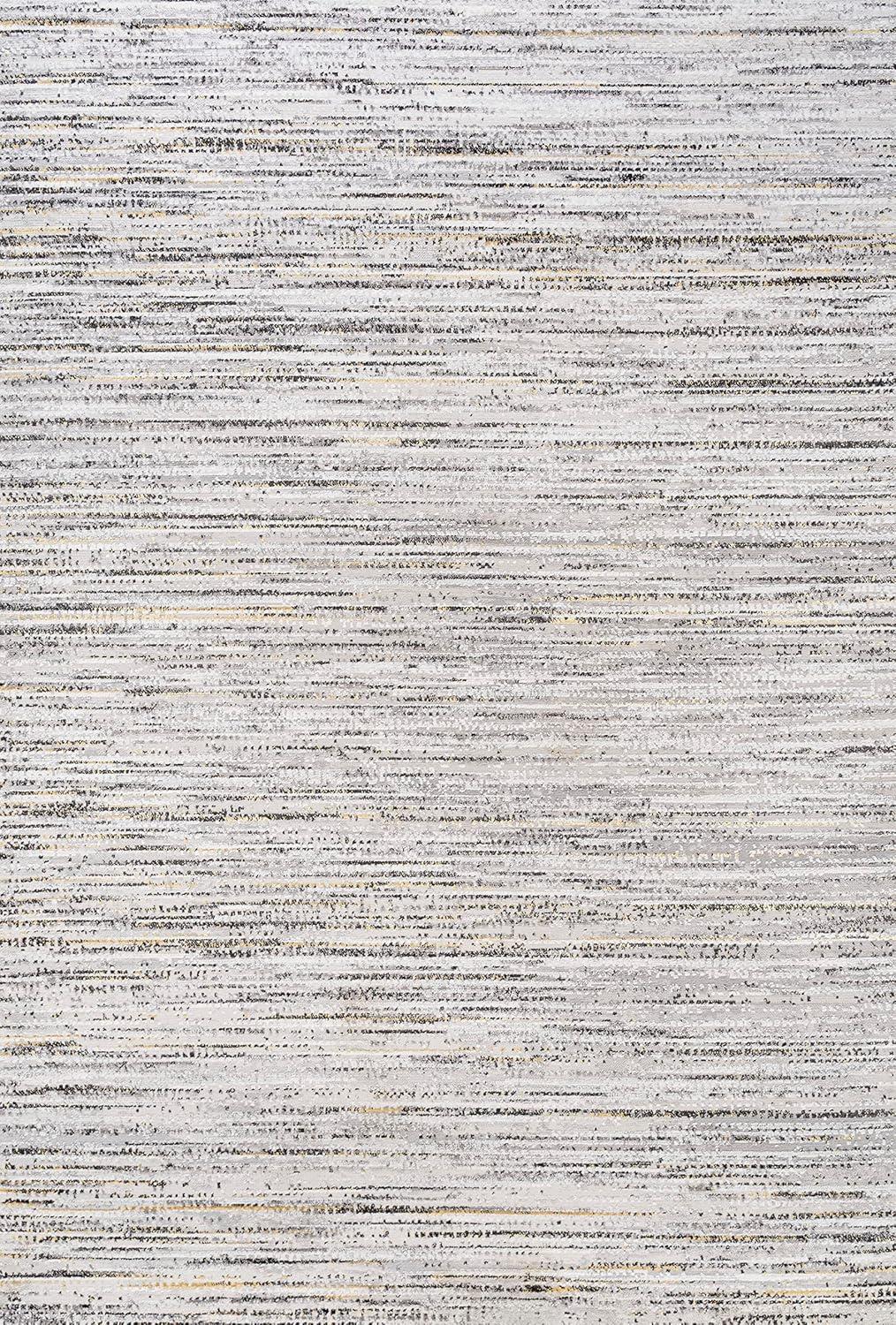 5'x8' Loom Modern Strie'  Area Rug, Gray/Black - JONATHAN Y