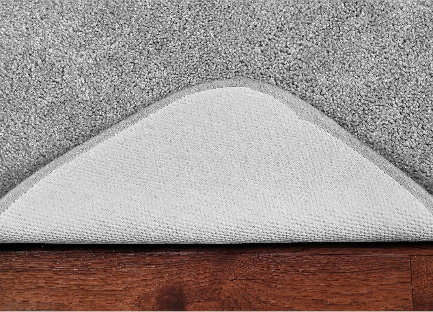 2pc Traditional Nylon Washable Bathroom Rug Set Platinum - Garland Rug: Latex Backed, Tufted Bath Mats Set