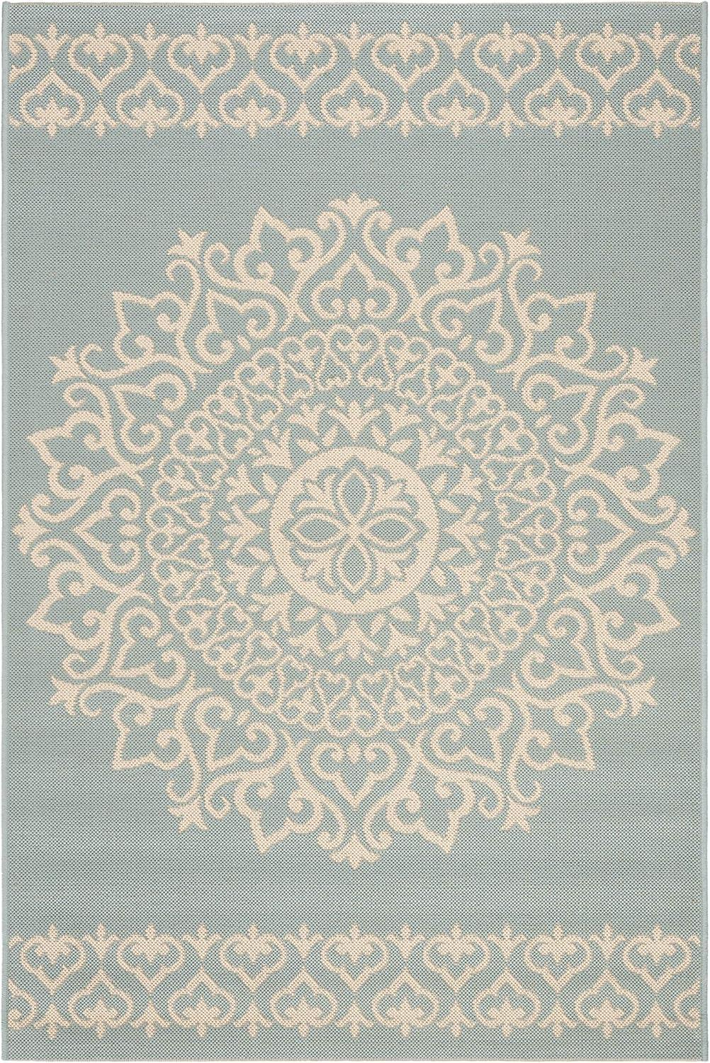 Beach House BHS183 POWER LOOMED Indoor/Outdoor Runner Rug - Red/Creme - 2'2"x4' - Safavieh