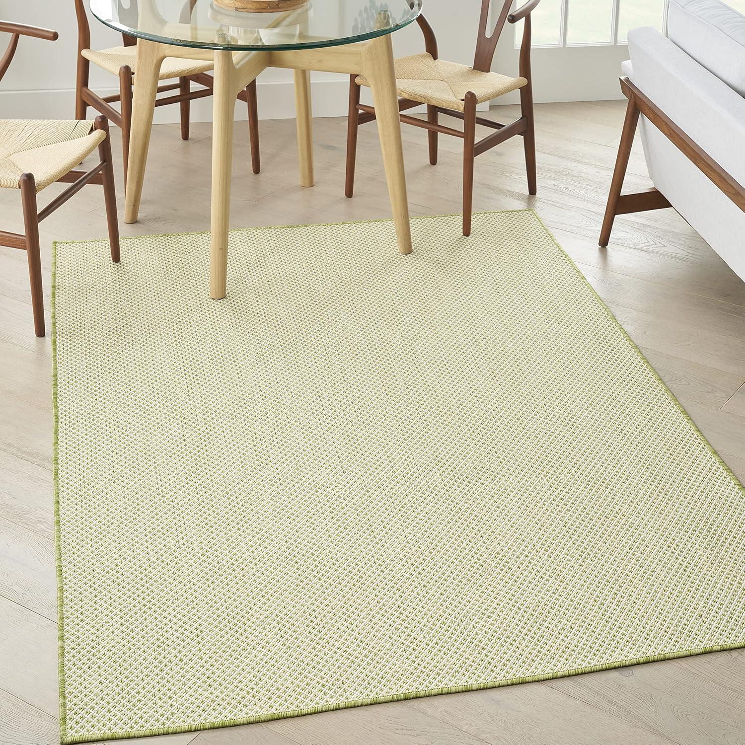 Nourison Courtyard COU01 Indoor/outdoor Area Rug - Ivory Green 5' x 7'