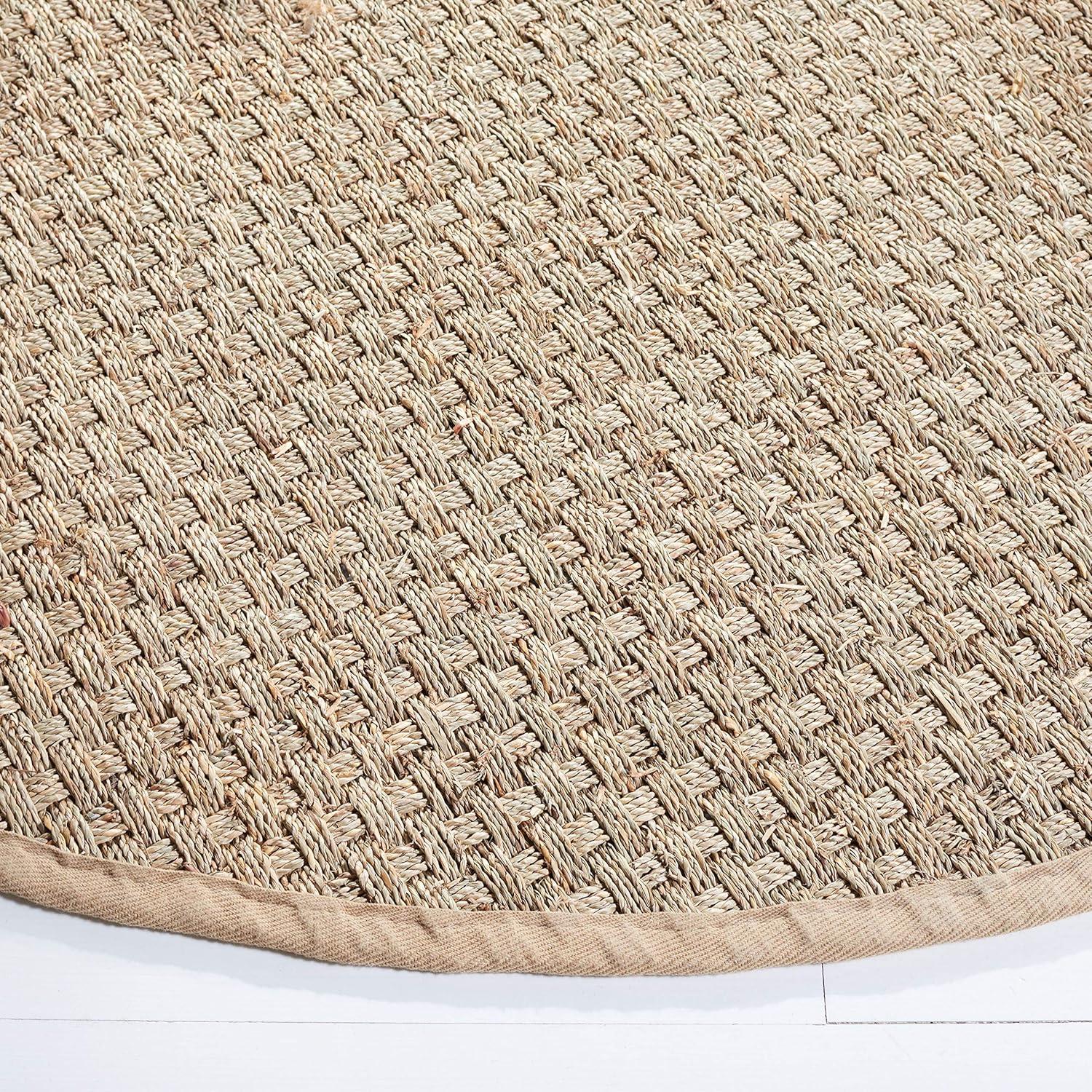 Natural Fiber NF114 Power Loomed Indoor Area Rug - Natural/Beige - 5' Round - Safavieh