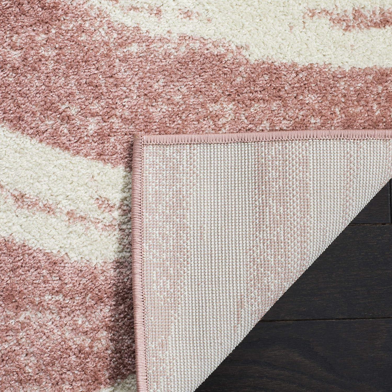 SAFAVIEH Adirondack Isidor Geometric Area Rug, Rose/Cream, 9' x 12'