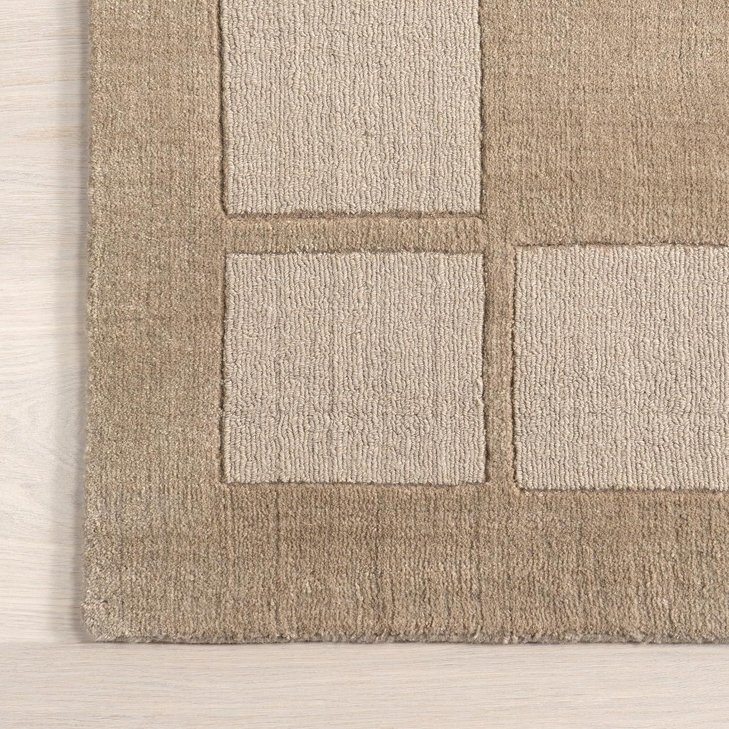 Rugs USA Petra High-Low Wool-Blend Area Rug, 2x8, Fawn